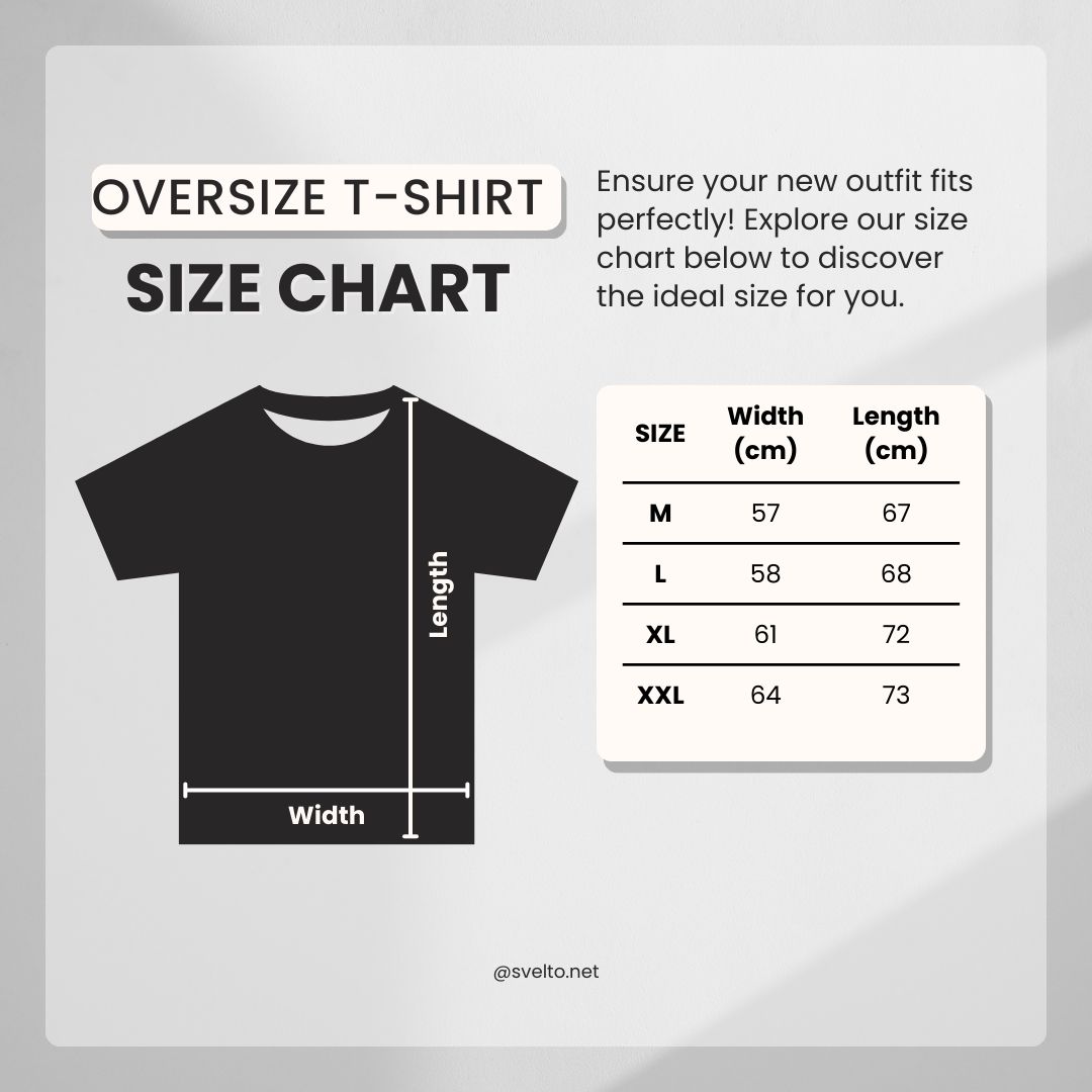 Oversized Size Chart