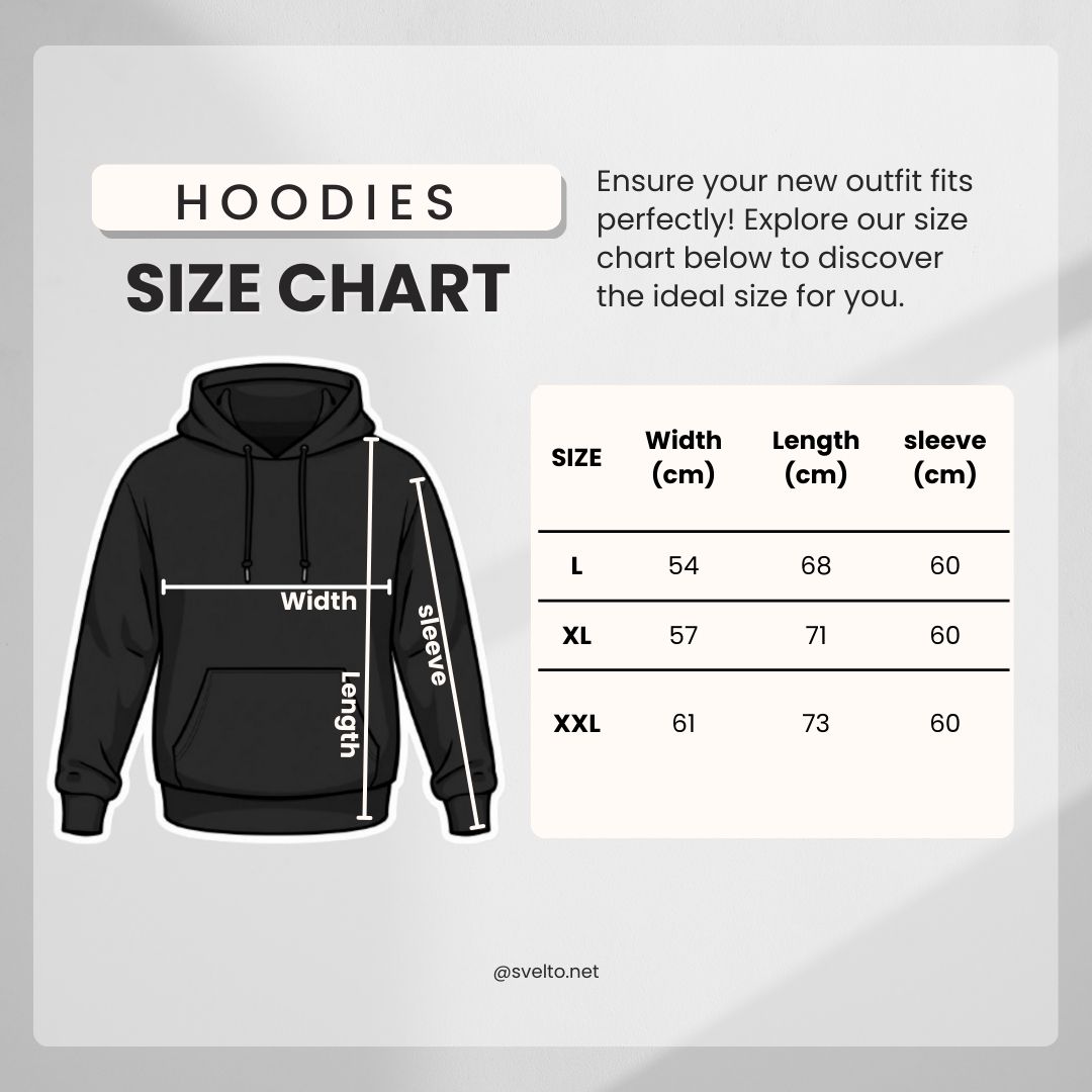 Hoodie Size Chart